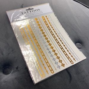 Metallic Bracelet/Anklet Temporary Tattoo Sheet